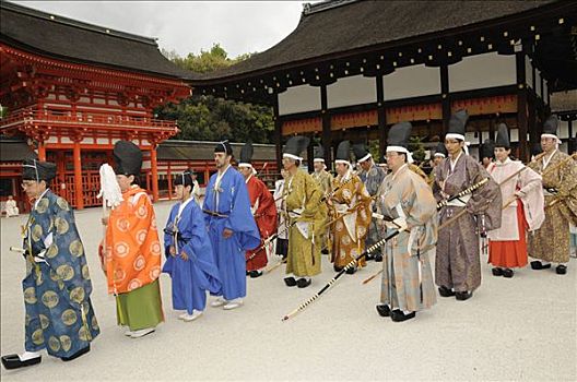 射箭,院落,仪式,京都,日本,亚洲