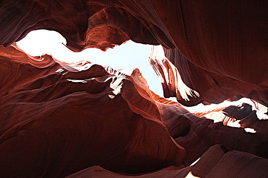 石头,特写,羚羊峡谷,山洞,岩洞,红砂岩,岩石,纹理,峡谷,山谷,亚利桑那州,北美洲,美国,自然,风景,阳光,日出,蓝天,全景,文化,景点,旅游