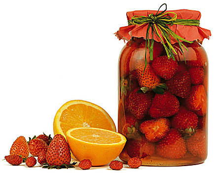 罐,草莓