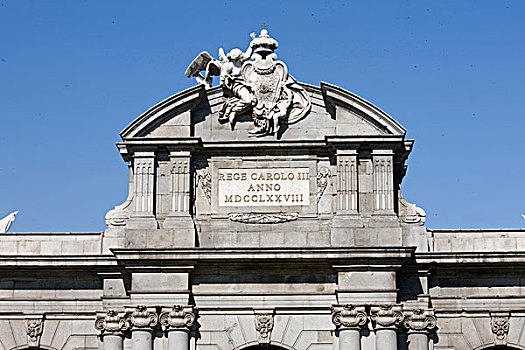 特写,上面,新古典主义,纪念建筑,马德里,西班牙