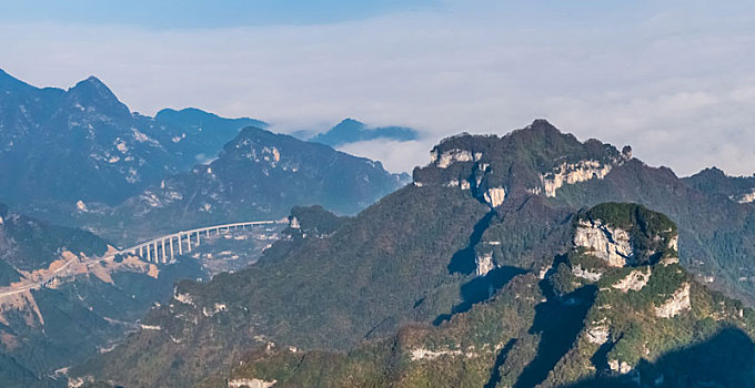 湖南省张家界市天门山景区西线鬼谷天堑自然景观