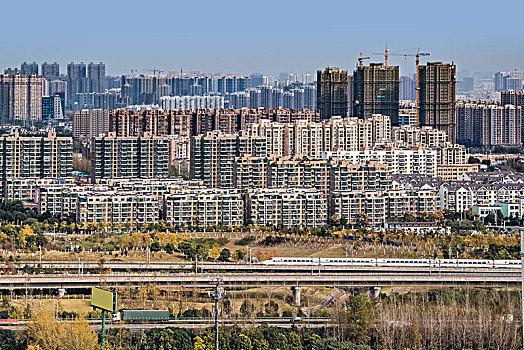 安徽省合肥市都市高楼建筑景观