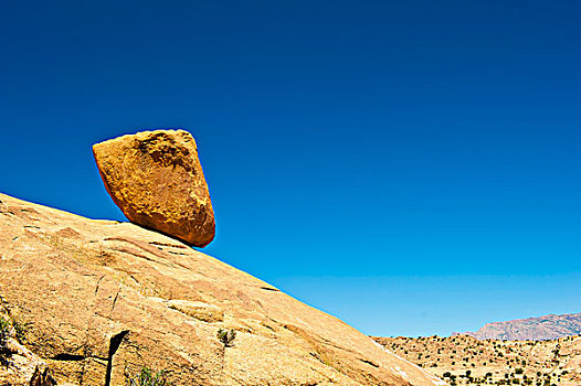巨大,花冈岩,漂石,石台,山峦,南方,摩洛哥,非洲