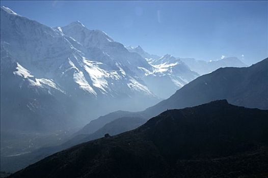 模糊,山谷,安娜普纳地区,尼泊尔