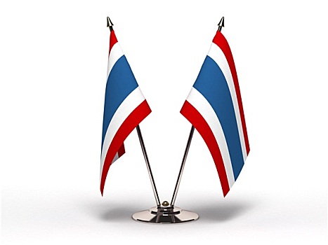 微型,旗帜,泰国,隔绝