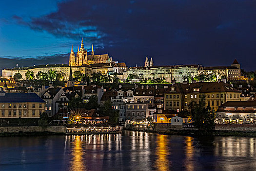 捷克共和国,波希米亚,布拉格,布拉格城堡,黎明,大幅,尺寸