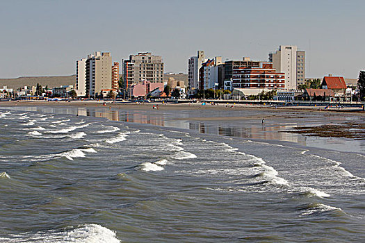 高层建筑,海滩,阿根廷,南美