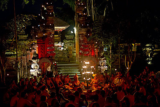 传统,巴厘岛,跳舞,寺庙,乌布,印度尼西亚