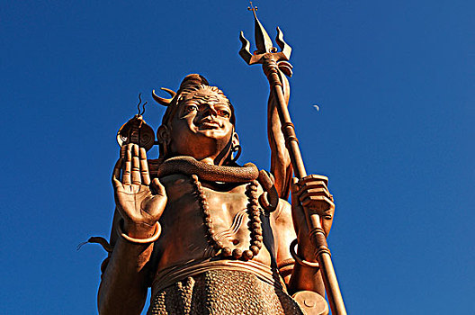 湿婆神,雕塑,加德满都山谷,尼泊尔,亚洲