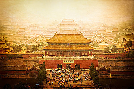故宫,旧式,复古,风景,北京
