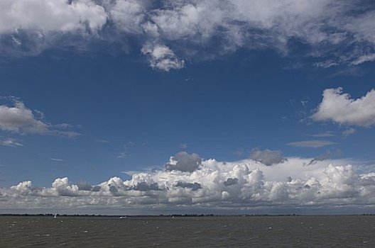 天空,上方,水,北荷兰,荷兰