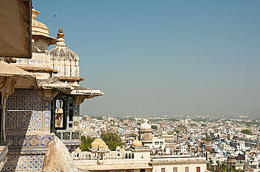 城市,宫殿,乌代浦尔,拉贾斯坦邦,印度