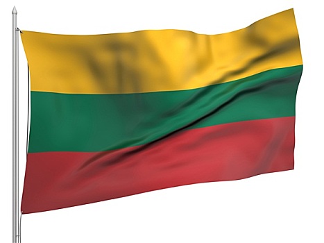飞,旗帜,立陶宛,国家