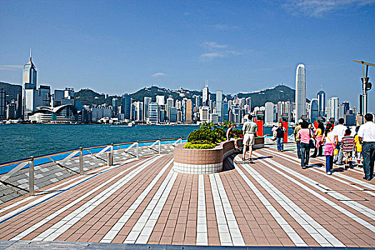 远眺,维多利亚港,星光大道,东方,香港