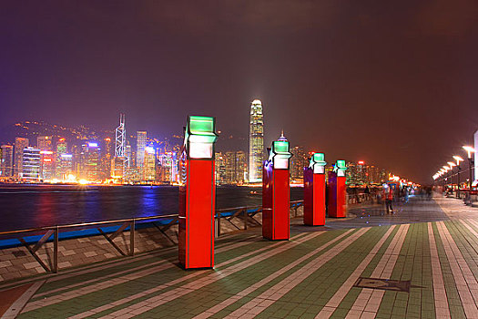 香港尖沙嘴星光大道夜景