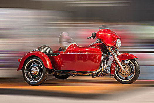 2015重庆汽车展的哈雷系列摩托车