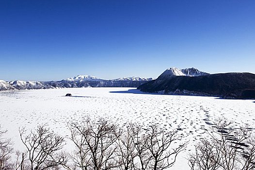 湖,冬天