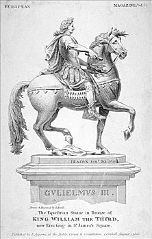 骑马雕像,威廉三世,广场,伦敦