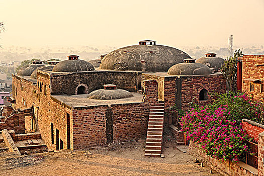 老,屋顶,北方邦,印度