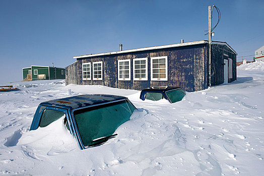 大雪,交通工具,努纳武特,领土,加拿大,北美