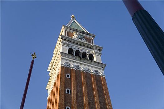 塔,钟楼,圣马科,圣马可大教堂,威尼斯,威尼托,意大利,欧洲