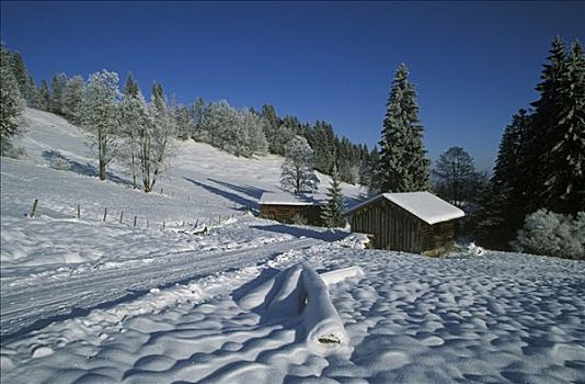 山谷,巴伐利亚阿尔卑斯山,德国