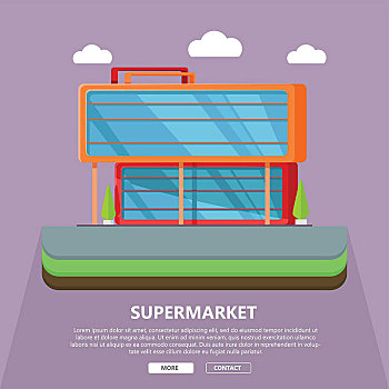 超市,模版,公寓,设计,网页,商业建筑,概念,插画,旗帜,店,购物中心,商场,商务中心,紫色背景