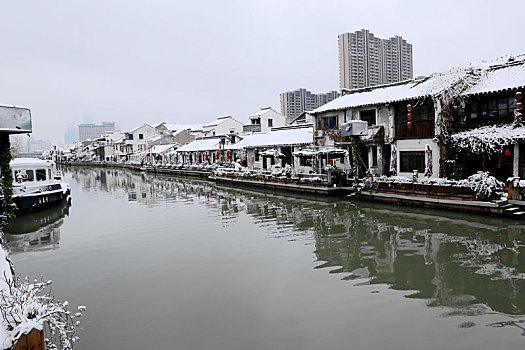 古运河雪景