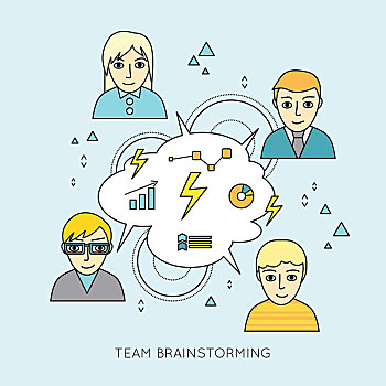 团队,头脑风暴,概念,人群,解决问题,策略,解决,分析,创新,研究,洞察,灵感