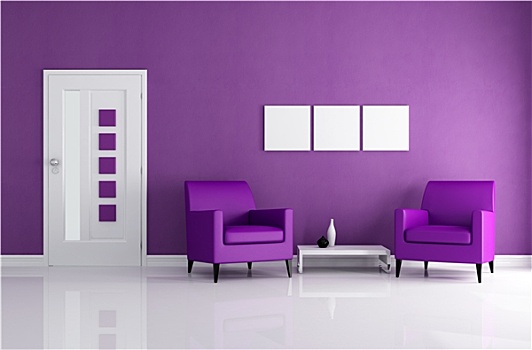 紫色,大厅
