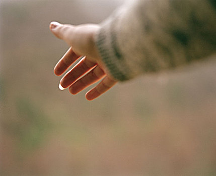 孤单,室外,模糊,背景,中间,手指,指甲,其它