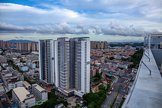 深圳龙岗区平湖金融基地城市建筑风光