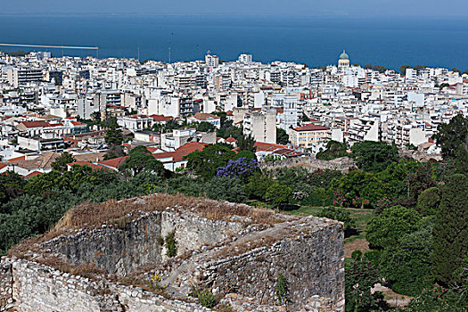 希腊,伯罗奔尼撒半岛,城市风光,城堡