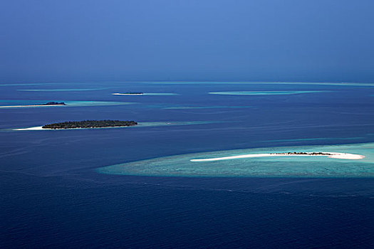 航拍,小,岛屿,礁石,北方,阿里环礁,印度洋,马尔代夫,亚洲