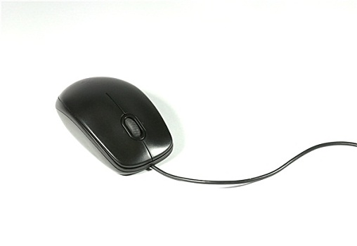 黑色,电脑鼠标,线缆,白色背景,背景