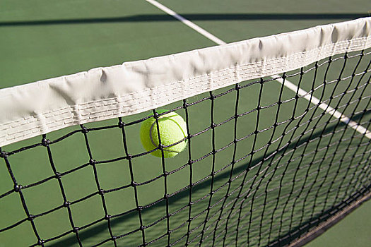 网球,半空,靠近,网球网