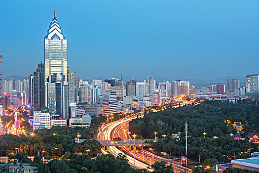 乌鲁木齐城市风光夜景