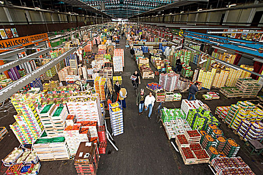 水果,豆类,蔬菜,汉吉斯,批发,市场,靠近,巴黎,法国,欧洲
