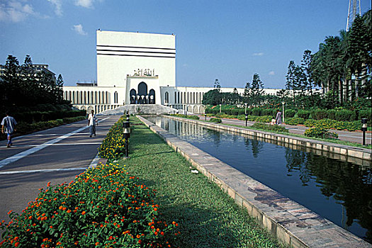 国家清真寺,清真寺,心形,达卡,城市,孟加拉