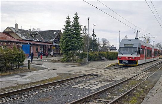 电,列车,火车站,斯洛伐克