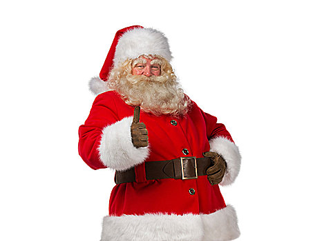 头像,高兴,圣诞老人,隔绝,白色背景,背景,竖大拇指