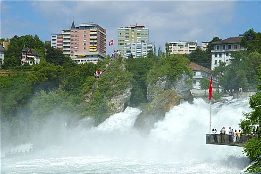 莱茵河,瀑布,诺伊豪森,瑞士