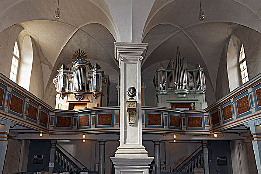 一对,琴乐器,教堂,勃兰登堡,德国,欧洲
