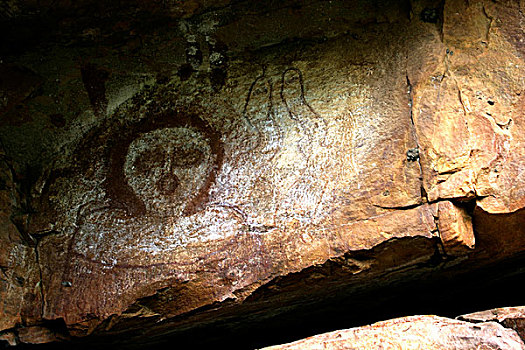 土著,石头,描绘,峡谷,金伯利,西北地区,澳大利亚