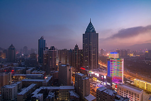 小西门商圈建筑群夜景