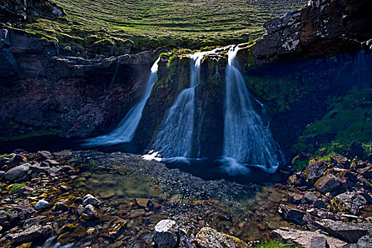 瀑布,半岛,冰岛