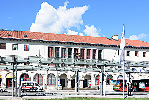 火车站,建筑,奥波拜延,贝希特斯加登地区,上巴伐利亚,巴伐利亚,德国