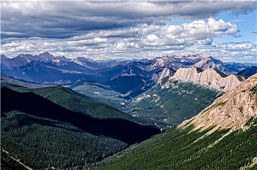 山脉,风景,杰士伯国家公园,加拿大