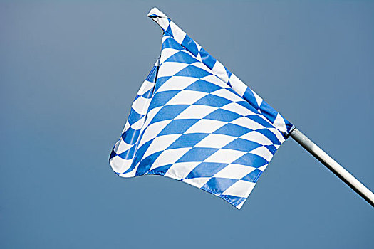 巴伐利亚,旗帜,吹,风
