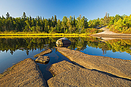 白贝,河,彩虹瀑布,怀特雪尔省立公园,曼尼托巴,加拿大